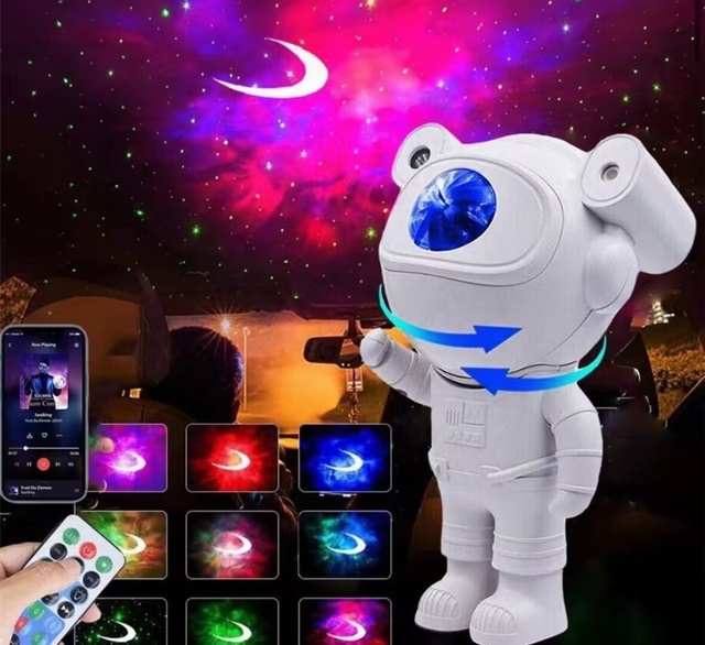 Astronaut Star Projector Ga-laxy Night Light LED Starry Nebula Ceiling Projection Lamp Remote 360 Adjustable Party Laser Light