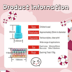 Produttori di Alimentazione Dei <span class=keywords><strong>Bambini</strong></span> Animale Sveglio Del Fumetto Self-ink Rotonda EVA L'insegnamento Timbro Timbro - Product Image 5