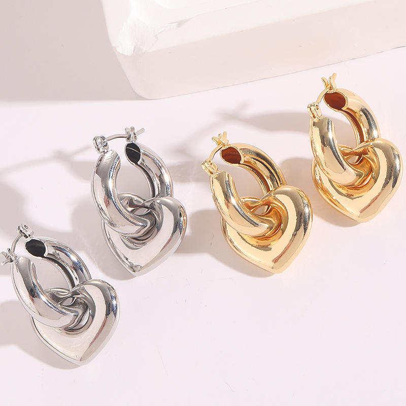 Ladies Daily Working Show Fashion Chic Alloy Heart Charm Dangle