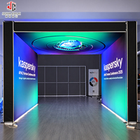 Stand d'exposition portable LED modulaire réutilisable à installation rapide sans outils pour les expositions avec cadre stable et détachable