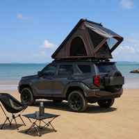 Tente de toit triangulaire Overland, coque rigide en aluminium, imperméable, 4 saisons, pour 2 personnes, tente de toit pour SUV, camping