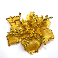 Patch 3D en fil métallique, fleur à sequins, strass à coudre, applique en strass, embellissement pour robe de mariée, accessoires vestimentaires