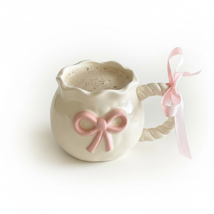 Taza de Porcelana China con Diseño de Princesa Fugitiva con Lazo Rosa, Fabricada en Fábrica, Exquisita para el Té de la Tarde, con Cuchara para Café, Regreso a Clases - Product Image 1