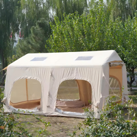 Vente chaude Tentes de camping en PVC double couche quatre saisons 8 personnes Tente gonflable grande Tente à colonne d'air monolithique pour la famille en plein air