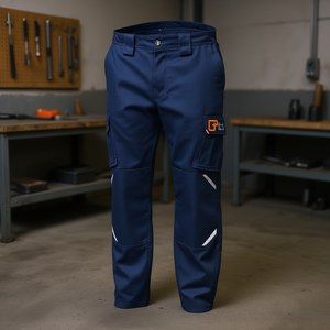 กางเกงทำงานแบบปกติ รุ่น L สีเทา ทนทาน ดีไซน์แบบคาร์โก้ สำหรับใช้งานในอุตสาหกรรม - Product Image 3