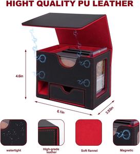 Torson 100+ Torres <span class=keywords><strong>de</strong></span> Dados <span class=keywords><strong>de</strong></span> Cuero PU y Caja <span class=keywords><strong>de</strong></span> Cartas Commander, Funda Doble Duradera para Juegos <span class=keywords><strong>de</strong></span> <span class=keywords><strong>Mesa</strong></span>, para Yugioh TCG - Product Image 2