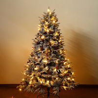 Sapin de Noël Artificiel de Luxe Haut de Gamme, Meilleures Ventes Transfrontalières, 24/18 Mètres, Décoratif Festif, en PVC avec Éclairage LED