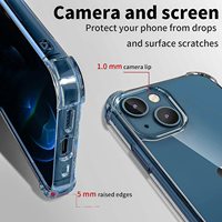 Coque de téléphone anti-rayures pour iPhone 17 16 15 14 12 13 12 Pro Max, transparente, antichoc, en TPU souple