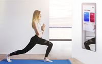 Miroir de fitness intelligent MIRROH.AI OEM/ODM avec IA, miroir d'entraînement sous Android OS, design moderne, interrupteur tactile pour la maison, la salle de sport, le salon, la salle de bain