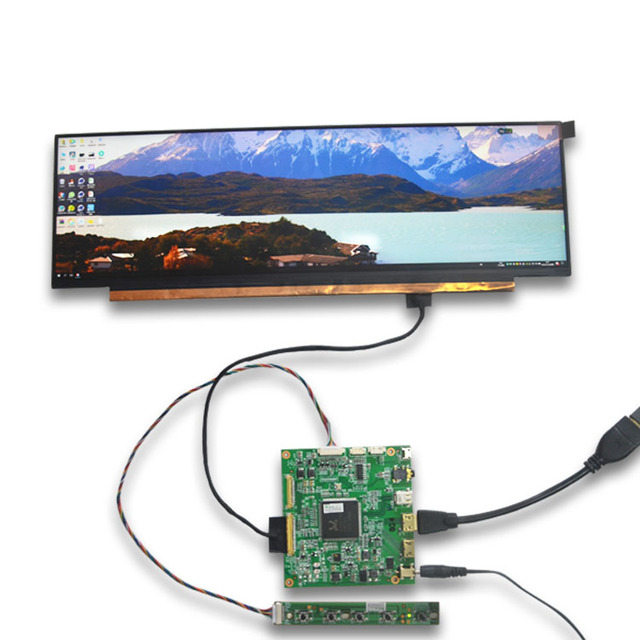 Thin Bar Type TFT 4K 14 Inch IPS 3840*1100 LCD Display 14" TFT LCD Modules Advertising Display for Supermarket Mall