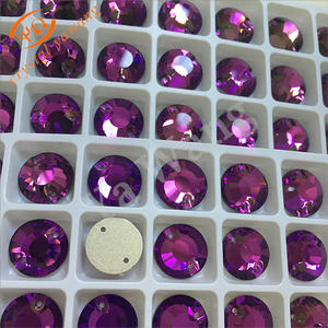 Cristal rond AB coudre sur <span class=keywords><strong>strass</strong></span> <span class=keywords><strong>strass</strong></span> Flatback pierre <span class=keywords><strong>strass</strong></span> avec trous couture cristaux <span class=keywords><strong>Strass</strong></span> pour vêtements robe ceinture chaussures - Product Image 1