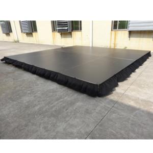 Escenario Portátil con Patas de Aluminio, Mesa Modular para DJ con Construcción de Madera y Aluminio, Fácil Montaje, Superficie Antideslizante - Product Image 1
