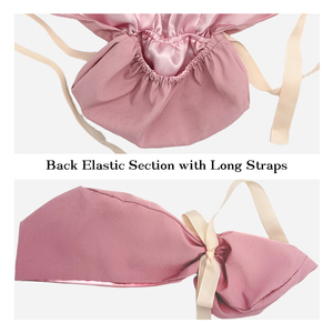 Cappelli da Infermiera con Fodera in Raso Rosa Stampata per Donne con Coda di Cavallo, per Cliniche e Ospedali, per Capelli Lunghi - Product Image 4