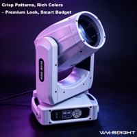 Projecteur Beam Moving Head 295W 16 canaux avec double prisme pour scène de mariage, DJ, club et événements de petite et moyenne envergure