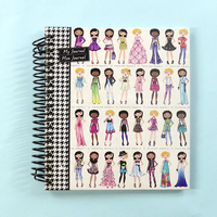 Carnets de journaux à spirale en vrac avec impression rose, agenda, bloc-notes personnalisé avec anges, à la mode