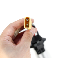 Nouveau câble adaptateur de prise carrée 2+6 broches vers double XT90 mâle/femelle pour batterie lithium haute puissance de vélo électrique