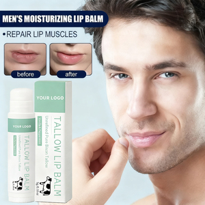 Marque privée Lèvres réparatrices <span class=keywords><strong>Ultra</strong></span> hydratantes nourries à l'herbe Suif <span class=keywords><strong>Baume</strong></span> à lèvres Traitement Chapstick Peptide <span class=keywords><strong>Baume</strong></span> à lèvres pour hommes - Product Image 1