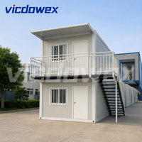 VICDOWEX Maison conteneur modulaire personnalisée en kit pour entrepôt de chantier et stockage de bureaux