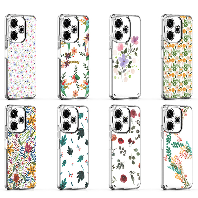 New Arrival Coloured Drawing Transparent Case for Xiaomi Redmi 13 Clear Acrylic TPU Shock Proof Mobile Phone Cover