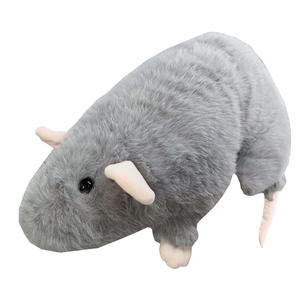 Grande topo realistico e giocattolo di peluche ispirato al blu-grigio ratto cuscino cuscino realistico figura giocattoli - Product Image 3