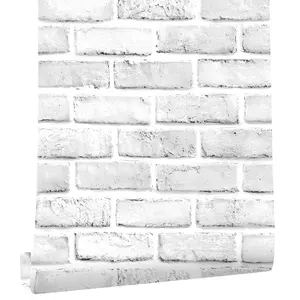 UDK 3 D PVC brick pattern carta da parati impermeabile autoadesiva blocco di mattoni spessi cucina ristorante murale muro