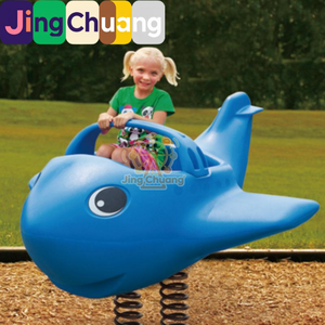 Caballo Balancín Infantil de PE, Individual/Doble, con Resorte, para Parques y Atracciones al Aire Libre - Product Image 1