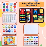 Nuevo Juguete de Actividades para Niños Pequeños FY, Tablero de Actividades para Desarrollar Habilidades Exploratorias, Creatividad e Imaginación, de Fieltro, Unisex, para Niños de 3+ Años, 5-7 Años, Juegos de Motricidad Fina