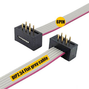 Conector Macho de 6 Pines con Paso de 2.54mm, Cabezal IDC DIP-6P, Conector de Crimpado de Transición, Enchufe de Cabezal Expulsor - Product Image 5