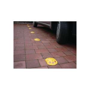 Botón de marcado con reflectores blancos/rojos Carbonato de polipropileno - Product Image 2