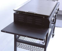 Gril à gaz plat de qualité supérieure à 4 brûleurs pour restaurant OEM Plaque de cuisson au propane pour barbecue extérieur avec étagère latérale