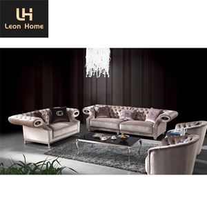 Divano in Velluto Bianco <span class=keywords><strong>Antico</strong></span> Design Italiano, <span class=keywords><strong>Arredamento</strong></span> per Soggiorno, Set di Divani Chesterfield Imbottiti <span class=keywords><strong>con</strong></span> Bottoni - Product Image 3