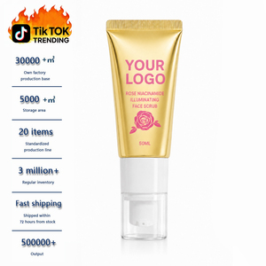Exfoliante Facial <span class=keywords><strong>Iluminador</strong></span> con Niacinamida y Extracto <span class=keywords><strong>de</strong></span> Rosa, 50g, Personalizable con Logotipo, Exfolia Suavemente, Purifica en Profundidad los Poros, Limpia, Suaviza e Ilumina - Product Image 5