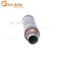 Knalpot mobil lurus Tengah, Glasspack perak Stainless Steel 2.5 "Inlet Outlet 4" tubuh Universal Resonator cerah