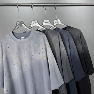 Áo thun thời trang nam in kỹ thuật số DTG, in lụa, chất liệu 100% cotton hữu cơ 275GSM, xử lý acid wash cá nhân hóa, phun mực. - Product Image 4