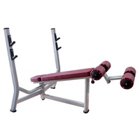 Banc de musculation commercial inclinable pour haltères, idéal pour l'entraînement de la partie inférieure du torse