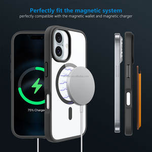 2024 Novo BSCI Mobile Phone Case Magnético Claro TPU Anti-Drop Caixa de telefone magnético à prova de choque para iPhone 16 15 Pro Max Cover - Product Image 6