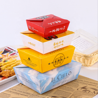 Logo Gedrukt Geel Wegwerp Biologisch Afbreekbaar Vierkante Papier Nemen Lunch Dozen En Voedsel Nemen Weg Papier Sushi Takeaway Doos
