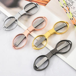 กรรไกรรูปเลข 8 แบบพับได้ สแตนเลส สไตล์พกพา ใช้ในบ้าน สีเงิน บรรจุ 480 ชิ้น/กล่อง - Product Image 4