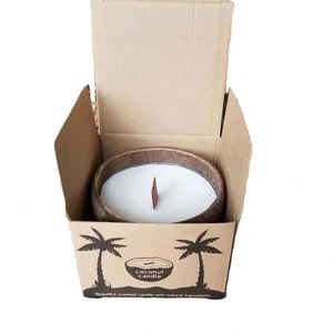 Bougie parfumée à la noix de coco naturelle dans une coquille de noix de coco - Bougie écologique en bol de noix de coco - Product Image 5