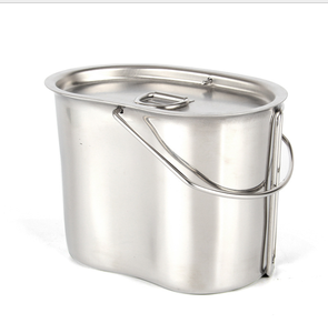 Bouilloire de camping portable 2-en-1 en acier inoxydable SUS304 de 1L (1000ml) avec poignée pliable et couvercle perforé – Ensemble de cuisson pour l'extérieur - Product Image 4