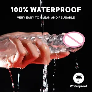 Extensions de manchon de pénis agrandissement masculin retard vibrateur clitoris masseur anneau de coq vibrant couverture de pénis jouets pour adultes pour hommes - Product Image 3