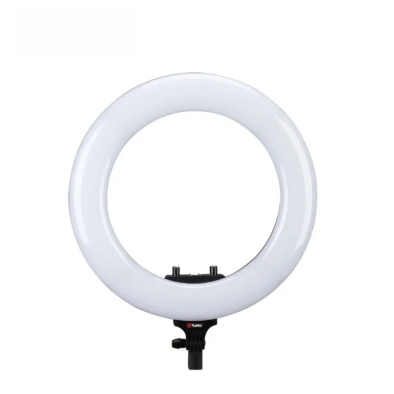 18'' 25w Bi-Color Led Ring Light Rechargeable Professional Photography with Brightness Adjustment White For Outdoor Flash