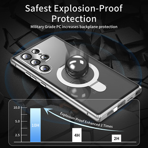 Nouvelle conception, support magnétique premium en aluminium, étui transparent à 360° pour S25 Ultra, étanche, antichoc, résistant aux chutes - Product Image 3