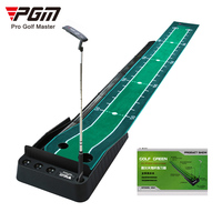 PGM TL019 Schwarze Kunststoffrahmen Indoor Putting Green Golfmatte mit Ballrücklauf-Teppich