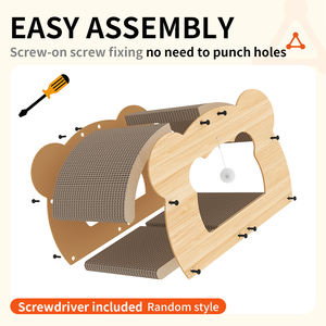 Mooi Ontwerp Kat Krabplank Gegolfd Papier Huisdier Meubelen Kattenbed Huis Vervangbaar - Product Image 5