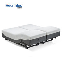 Cadre de lit réglable à moteur Okin électrique en mousse à mémoire de forme de luxe avec matelas de massage hypoallergénique