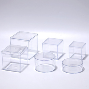 Box Acrylic Wholesale Custom Food Grade Packaging Box Acrylic Oval Square Hexagonal Clear Candy Jar Dessert Boxes Boxes With Lids
