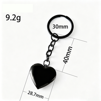 Ywyougang Porte-clés médaillon cœur lisse vintage style dessin animé, boîte photo ouvrable, pendentif de sac en acier inoxydable, gravure personnalisée, cadeau
