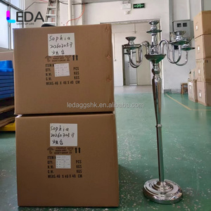 Candelabro LEDA Plateado, Candelabro de Estilo Europeo, Candelabro para Boda, Decoración para el Hogar - Product Image 3