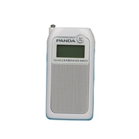 Radio AM/FM Portabel PANDA dengan Layar LCD, Pengisian Daya USB, Mendukung SD/MP3/WMA, Warna Putih, 46x18x88mm, Model 6203